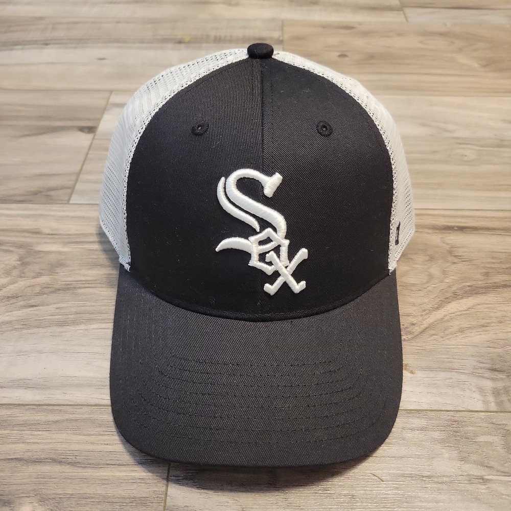 Chicago White Sox Hat Cap Snapback Mesh Back Trucker 47 Brand One Size MLB